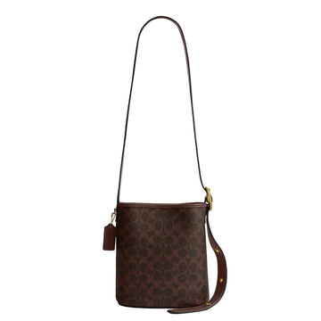 Coach Bleecker Bucket Bag 21 In Signature Canvas 'Signature Canvas Brass Maple'