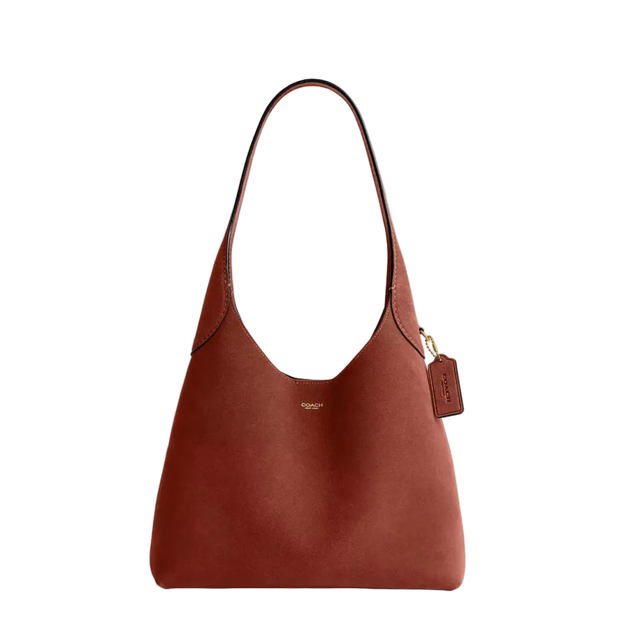 Coach Brooklyn Shoulder Bag 28 'Suede Brass Clay'