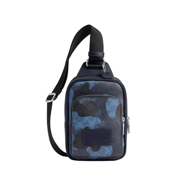 Coach Racer Sling Pack In Signature Camo Print 'Signature Canvas Silver Blue Multi'
