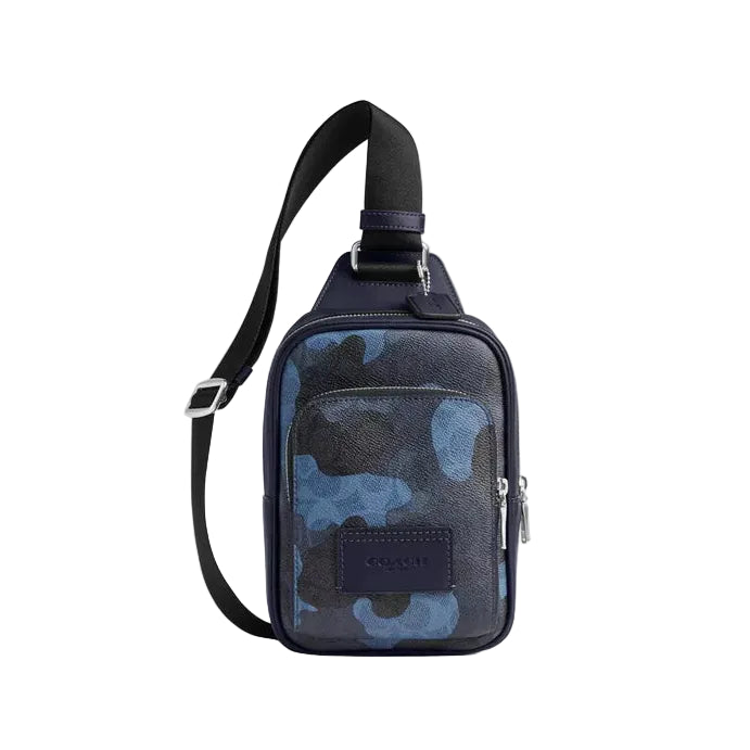 Coach Racer Sling Pack In Signature Camo Print 'Signature Canvas Silver Blue Multi'