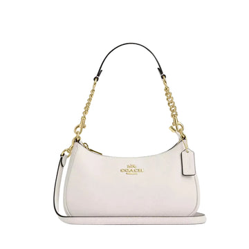 Coach Teri Shoulder Bag 'Pebbled Leather Gold Chalk'