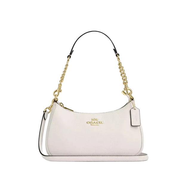 Coach Teri Shoulder Bag 'Pebbled Leather Gold Chalk'