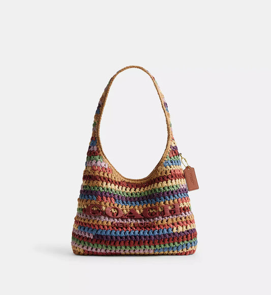 Coach Brooklyn Shoulder Bag 28 'Straw Brass Multi'
