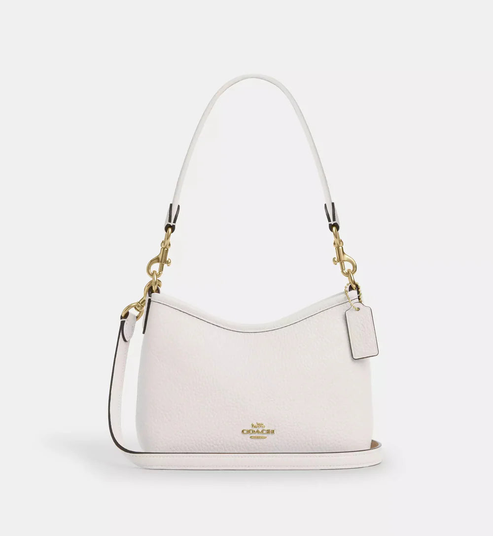 Coach Laurel Small Shoulder Bag 'Pebbled Leather Gold Chalk'