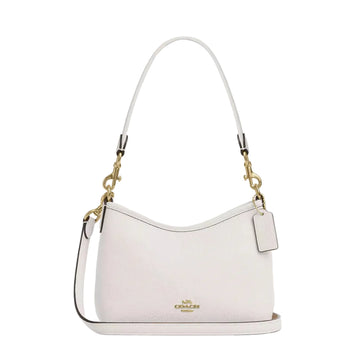 Coach Laurel Small Shoulder Bag 'Pebbled Leather Gold Chalk'