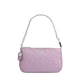 Coach Nolita 19 In Signature Leather With Heart Charm 'Patent Leather Silver Light Violet'