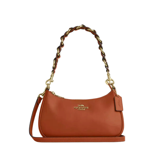 Coach Teri Shoulder Bag 'Smooth Leather In Amber Brown'