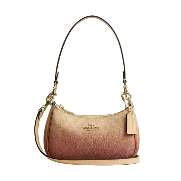 Coach Teri Mini Crossbody Bag In Ombre Signature Canvas 'Signature Canvas Gold Sunset'