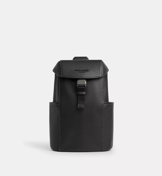 Coach Racer Pack 'Smooth Leather Gunmetal Black'