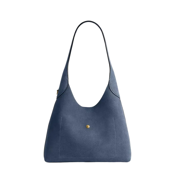 Coach Brooklyn Shoulder Bag 28 'Suede Brass Warm Light Denim'