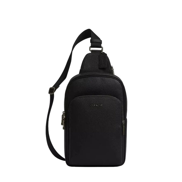 Coach Ethan Pack 'Pebbled Leather Gunmetal Black'