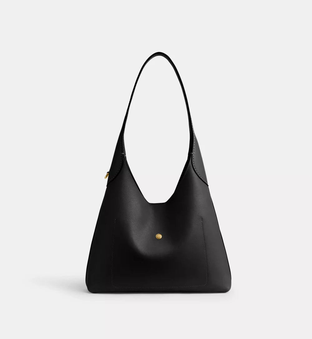 Coach Brooklyn Shoulder Bag 28 'Natural Grain Leather Brass Black'
