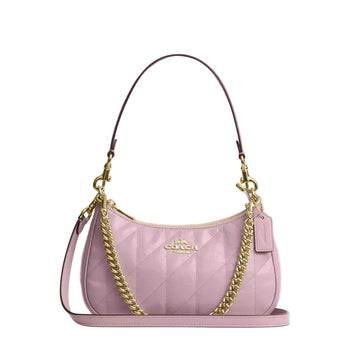 Coach Teri Shoulder Bag With Quilting 'Crinkle Leather Gold Carnation'
