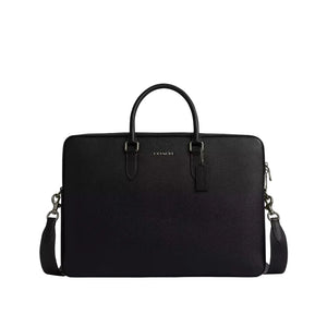 Coach Ethan Large Brief 'Pebbled Leather Gunmetal Black'