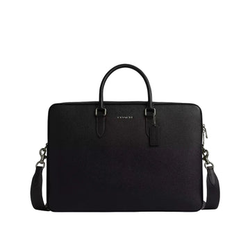Coach Ethan Large Brief 'Pebbled Leather Gunmetal Black'