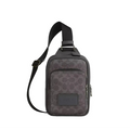 Coach Racer Sling Pack In Signature Canvas 'Signature Canvas Gunmetal Grey Charcoal'