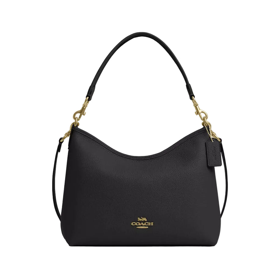 Coach Laurel Shoulder Bag 'Pebbled Leather Gold Black'