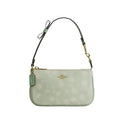 Coach Nolita 19 With Floral Print And Bow 'Pebbled Leather Gold Pale Green'