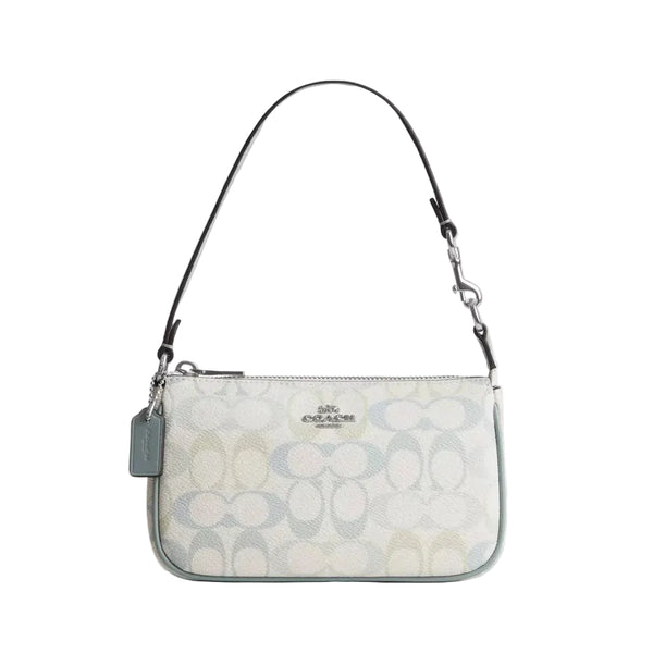 Coach Nolita 19 In Pretty Signature Canvas 'Signature Canvas Silver Chalk Blue'
