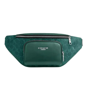 Coach Racer Small Belt Bag In Signature Canvas 'Signature Canvas Silver Sea Green'