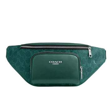 Coach Racer Small Belt Bag In Signature Canvas 'Signature Canvas Silver Sea Green'