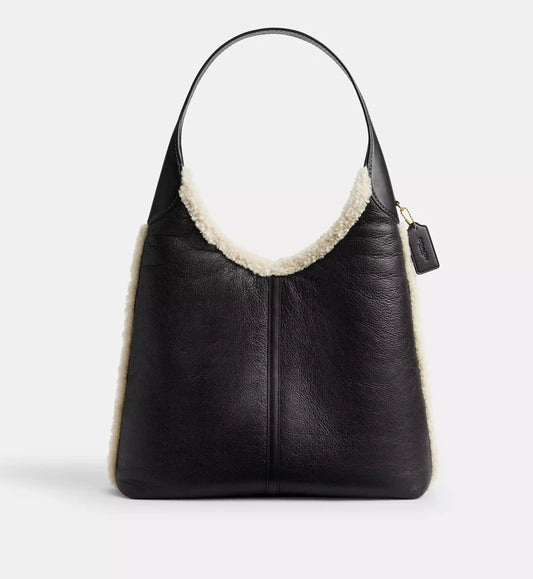 Coach Brooklyn Shoulder Bag 39 In Shearling 'Shearling Brass Black Natural'