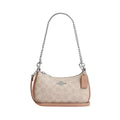 Coach Teri Mini Crossbody Bag In Signature Canvas 'Signature Canvas Silver Sand Taupe'