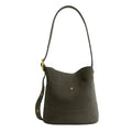 Coach Bleecker Bucket Bag 'Suede Brass Olive'