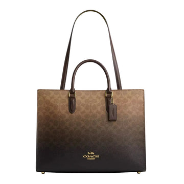 Coach Maggie Tote Bag In Ombre Signature Canvas 'Signature Canvas Gold Brown'