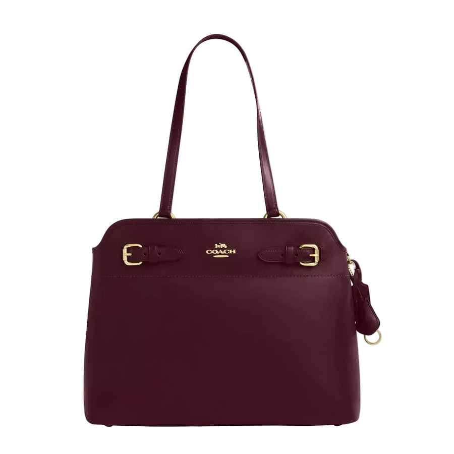 Coach Easton Tote Bag 'Smooth Leather Gold Dark Wine'