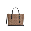 Coach Mollie Tote Bag 25 In Signature Canvas 'Signature Canvas Gold Tan Black'