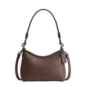 Coach Laurel Small Shoulder Bag 'Pebbled Leather Gunmetal Dark Stone'
