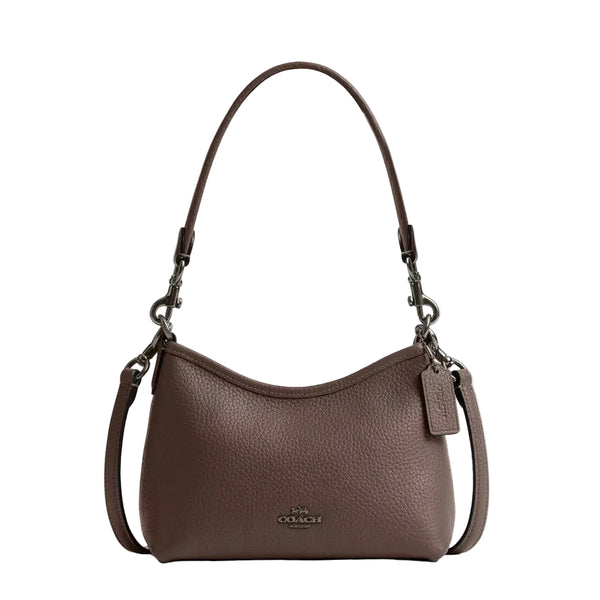 Coach Laurel Small Shoulder Bag 'Pebbled Leather Gunmetal Dark Stone'