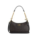 Coach Teri Shoulder Bag In Signature Canvas 'Signature Canvas Gold Walnut Black'