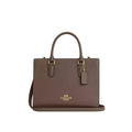 Coach Maggie Small Tote Bag 'Pebbled Leather Gold Dark Stone'
