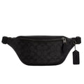 Coach Warren Mini Belt Bag In Signature Canvas 'Signature Canvas Gunmetal Charcoal Black'