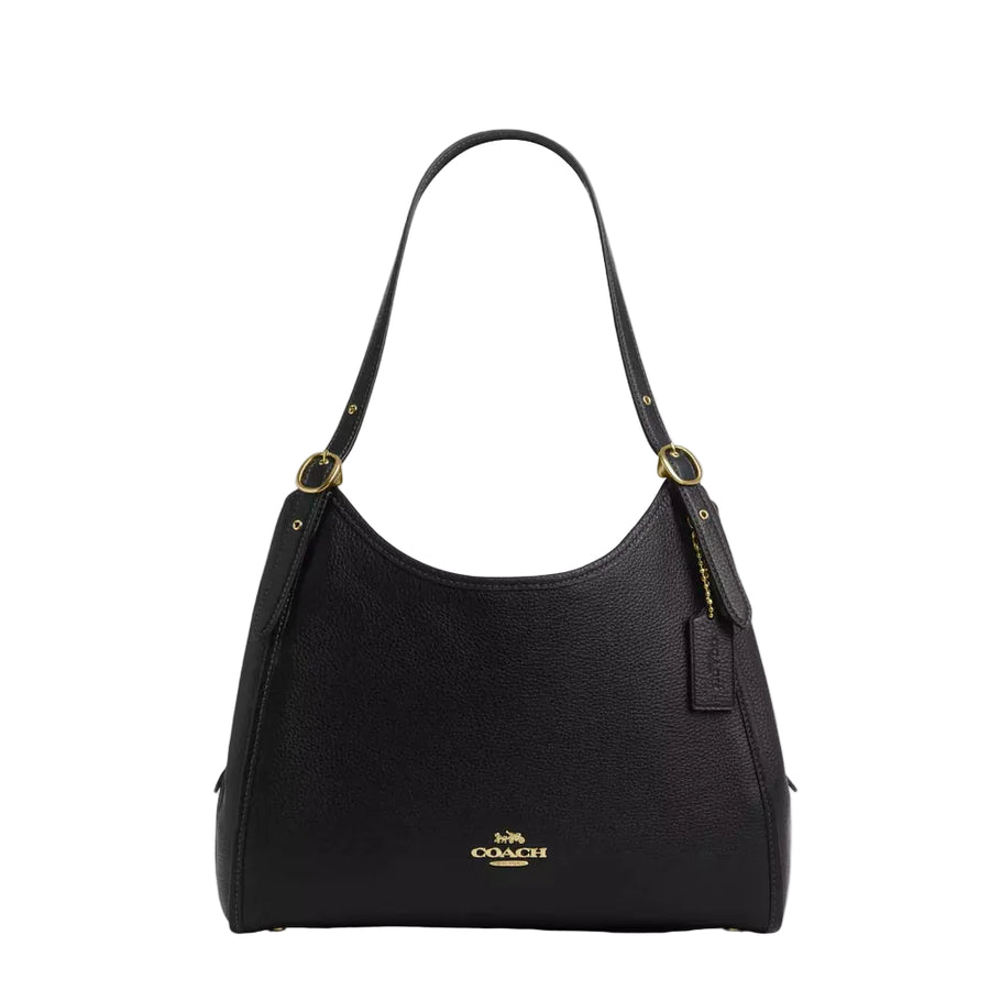 Coach Erin Shoulder Bag 'Pebbled Leather Gold Black'