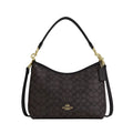 Coach Laurel Shoulder Bag In Signature Canvas 'Signature Canvas Gold Walnut Black'