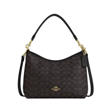 Coach Laurel Shoulder Bag In Signature Canvas 'Signature Canvas Gold Walnut Black'