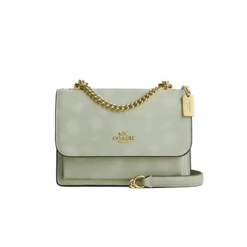 Coach Mini Klare Crossbody Bag With Floral Print 'Pebbled Leather Gold Pale Green'