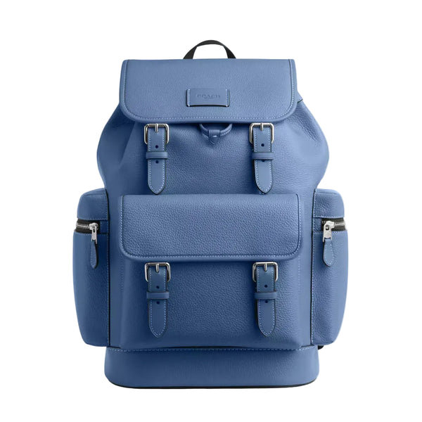 Coach Sprint Backpack 'Pebbled Leather Silver Light Denim'