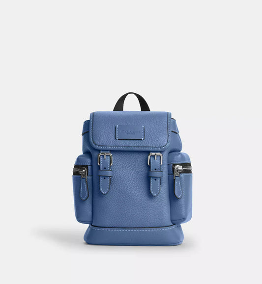 Coach Sprint Sling Pack 'Pebbled Leather Silver Light Denim'