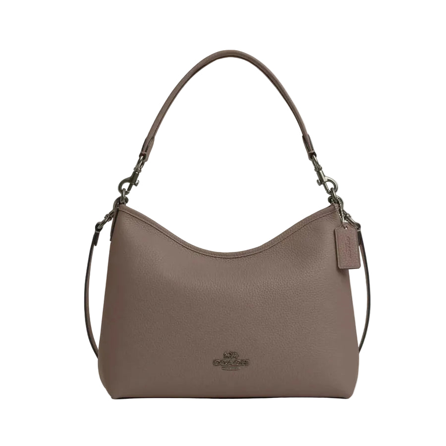 Coach Laurel Shoulder Bag 'Pebbled Leather Gunmetal Dark Stone'