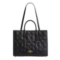 Coach Maggie Tote Bag In Signature Leather 'Smooth Leather Gold Black'