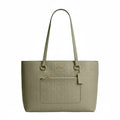 Coach Station Tote Bag In Signature Leather 'Pebbled Leather Gold Pistachio'