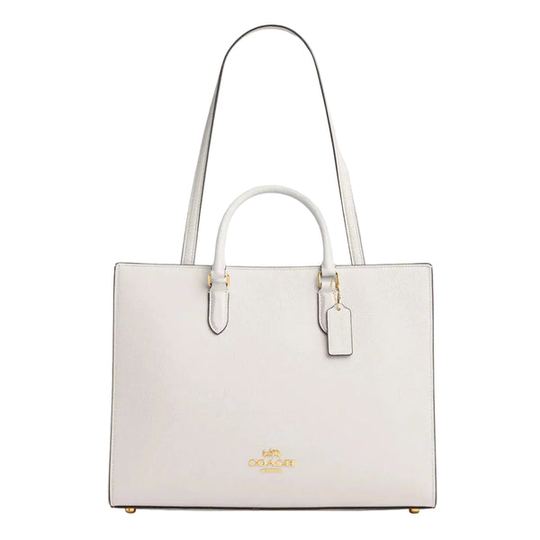 Coach Maggie Tote Bag 'Pebbled Leather Gold Chalk'