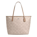 Coach Large City Tote Bag In Maxi Signature Canvas 'Signature Canvas Silver Sand Taupe'