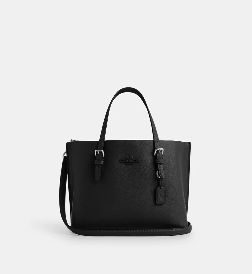 Coach Mollie Tote Bag 25 'Leather Silver Black'