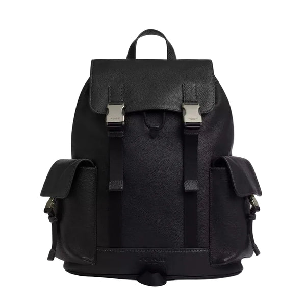 Coach Clark Backpack 'Pebbled Leather Gunmetal Black'
