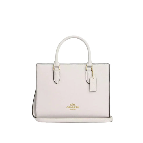 Coach Maggie Small Tote Bag 'Pebbled Leather Gold Chalk'